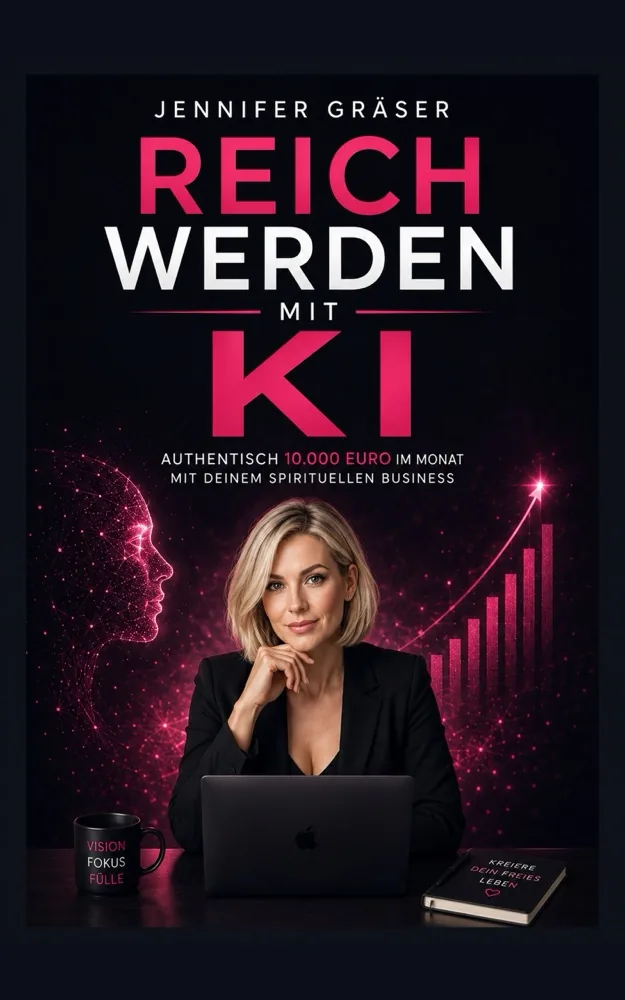 Buchcover: Reich werden mit KI